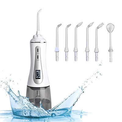 OLED Display Water Rechargeable Oral Irrigator For Teeth 350ml IPX7 Waterproof