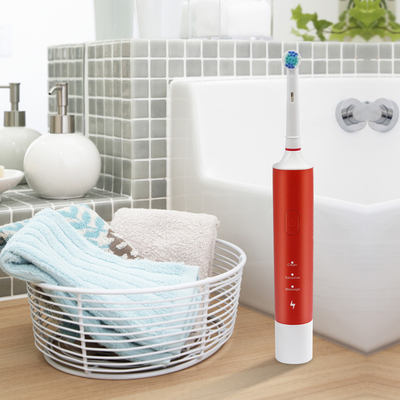 Antibacterial 1200mAh Spin Tooth Brush , Reusable Electric Toothbrush Rotating Head