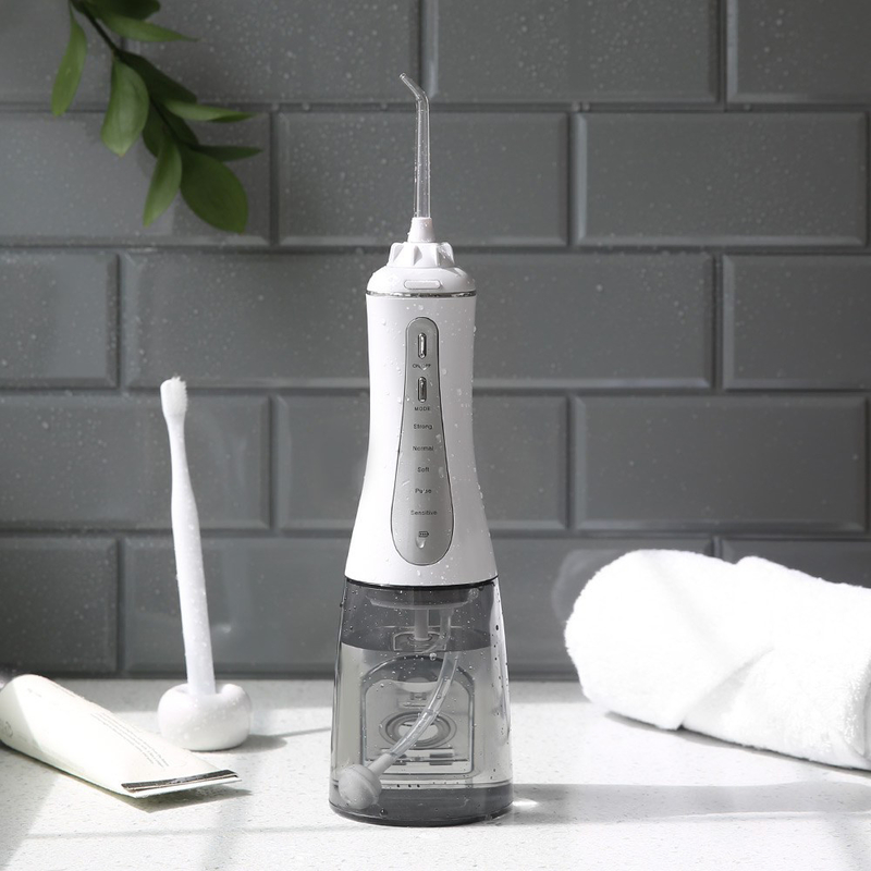 Dual Voltage Oral Water Flosser For Teeth Portable With 350ML Water Tank
