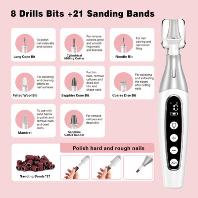 Electric Manicure Professional Portable Pedicure Nail File Set Electric Nail Drill
