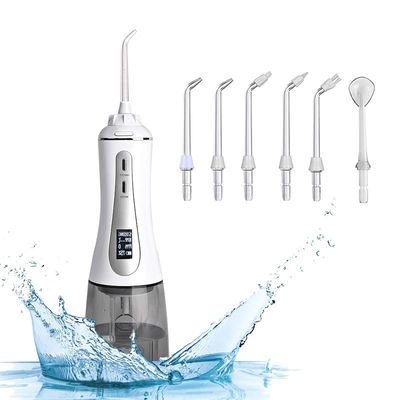 OLED Display Water Rechargeable Oral Irrigator For Teeth 350ml IPX7 Waterproof